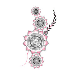 Intricate abstract fractal pattern in deep red and black