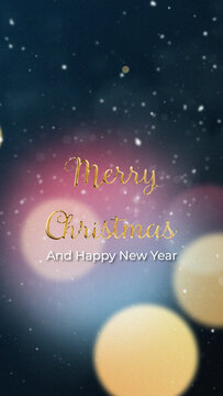 Elegant Christmas Lights Animated Title &ndash; Vertical Festive Design