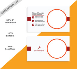 restaurant business card with 100% editable file 