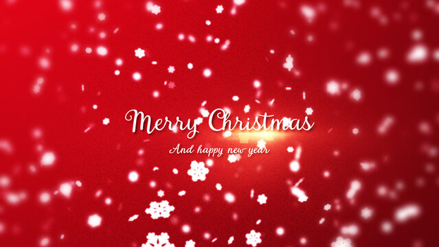 Christmas Snowflake Particle Explosion Title Animation &ndash; Wide Format