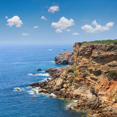 Summer Atlantic coast (Algarve, Portugal).