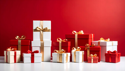 Gift boxes holiday background