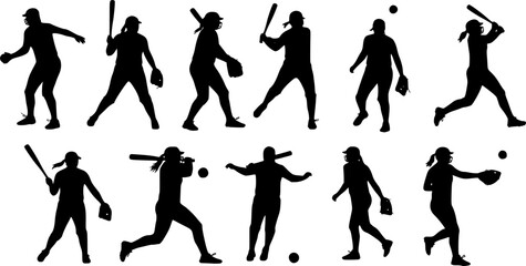 softball silhouettes
