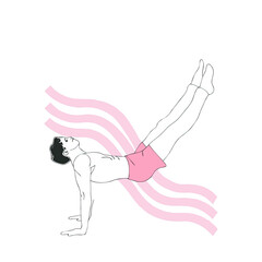 Obraz premium man standing calisthenics exercises 
