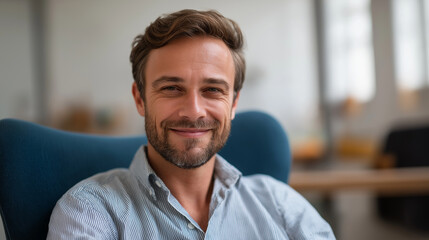 Obraz premium Happy Businessman in Creative Agency Office