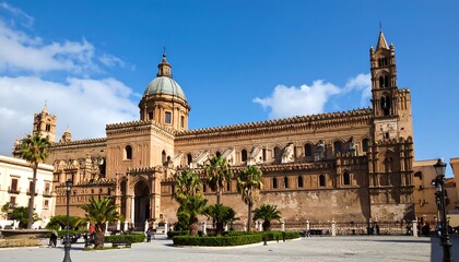 Obraz premium Ancient cathedral, sunny day