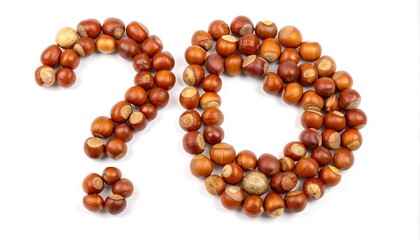 Question mark made of nuts