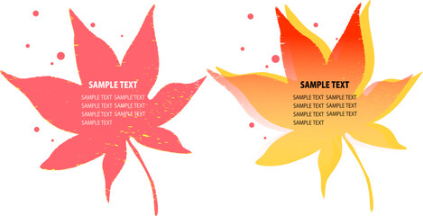 Obraz premium 秋の枯葉のあしらい、フレームセット