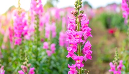 Fototapeta premium Pink flowers garden background