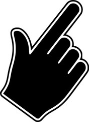 Obraz premium cursor finger vector flat icon