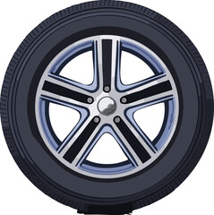 Obraz premium car wheel isolated on white