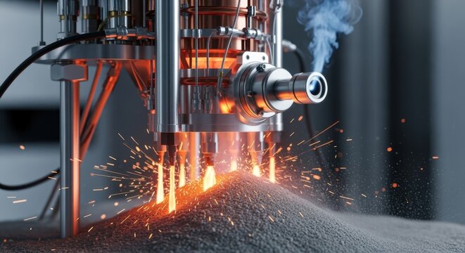 Detailed view of metal reactor components reacting with fine lunar regolith simulant highlighting hightemperature oxygen extraction techniques.