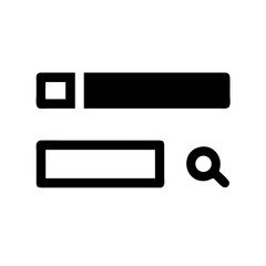 Obraz premium Search bar ui element vector graphic for website search interface and online search functionality design