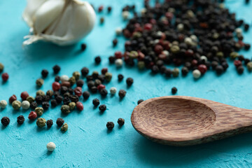 garlic and spices close up