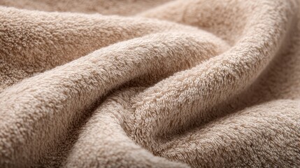 Terry cloth towel macro texture. Neutral palette. Luxurious spa