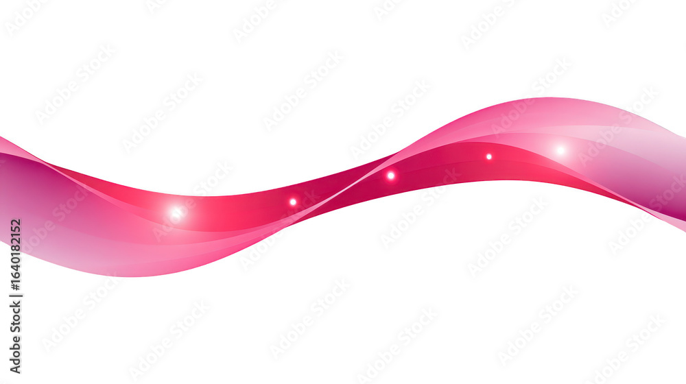 Wall mural elegant pink wave design with smooth curves and glowing lights creates modern and dynamic visual eff