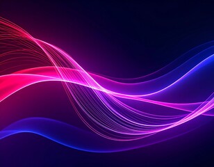 Naklejka premium Abstract glowing waves in vibrant colors (2)