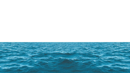 Obraz premium Serene ocean view showcases gentle waves under clear sky, evoking sense of calm and tranquility. deep blue water reflects light beautifully, creating peaceful atmosphere