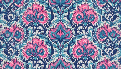 Vibrant floral textile design