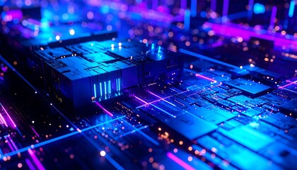 Abstract technological circuit board