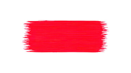 Bright red brush stroke on transparency background, showcasing vibrant color and artistic expression. This captures essence of creativity and boldness in design