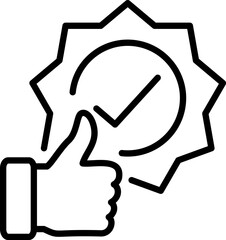 Quality Icon Vector Illustration | Premium, Guarantee and Certification Symbol Design