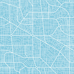 City map pattern with streets and roads of town plan, vector seamless background. City map pattern with abstract lines of urban streets, cartography plan with town crossroads on roadmap background © Vector Tradition