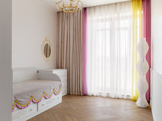 interior design. interior photography of an apartment for rent. One-room apartment with a simple and cozy design. High quality photo
