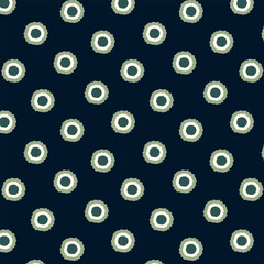 Cute flowers seamless vector pattern. 