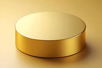 Golden podium stage for product display luxury showcase and presentation platform
