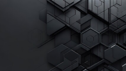 Abstract geometric shapes in dark gray