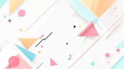 Abstract geometric shapes in pastel colors
