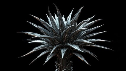 Abstract metallic plant