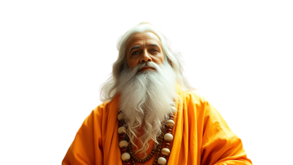 Spiritual enlightenment A divine portrait of Sai Baba in a heavenly realm