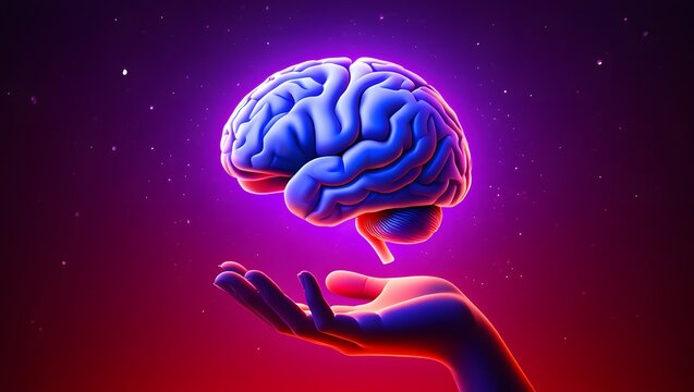 Understanding the human brain concept illustration for mental health awareness week