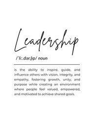 Leadership quote, Inspirational quotes, Printable art, Office decor, Leader gift, Dorm decor, Boss gift, Teacher gifts, Office wall art