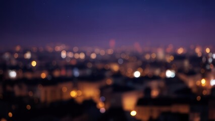 Blurred city lights at night