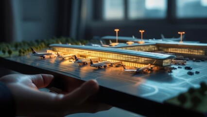 Fototapeta premium Detailed model airport