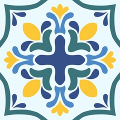 abstract floral tile patern background