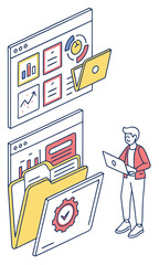 Digital workflow illustration