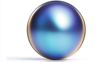 metal smooth sphere floating on white background 3d render, texture