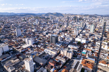 Fototapeta premium Aerial view of the city of Pouso Alegre, Minas Gerais.