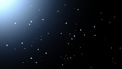 Blurred blue embers sparks on black background . Texture isolated overlays. Concept of particles, sparkles, light and flame.