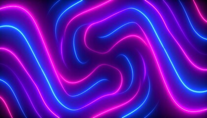 Obraz premium Abstract neon lines pattern background
