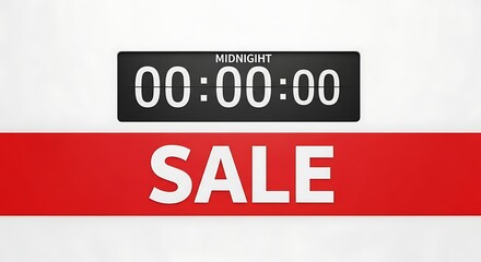 Fototapeta premium Midnight Sale Countdown: Limited Time Offer - Don't Miss Out Now!