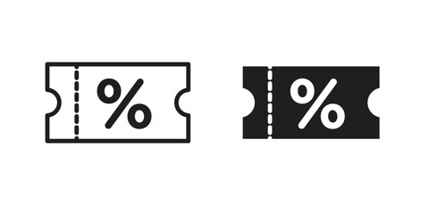 Voucher icon elements. doodle graphics icons.