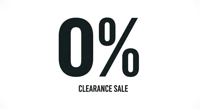 Zero Percent Clearance Sale Promotion Advertisement Graphic Design