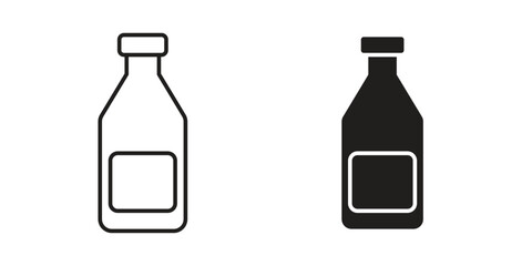 Sauce bottles icon elements. doodle graphics icons.