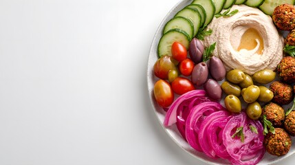 Colorful mediterranean platter kitchen table food photography bright close up culinary delight