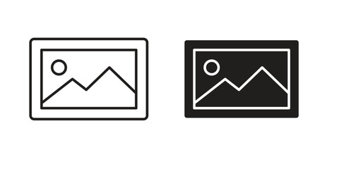 Picture icon elements. doodle graphics icons.